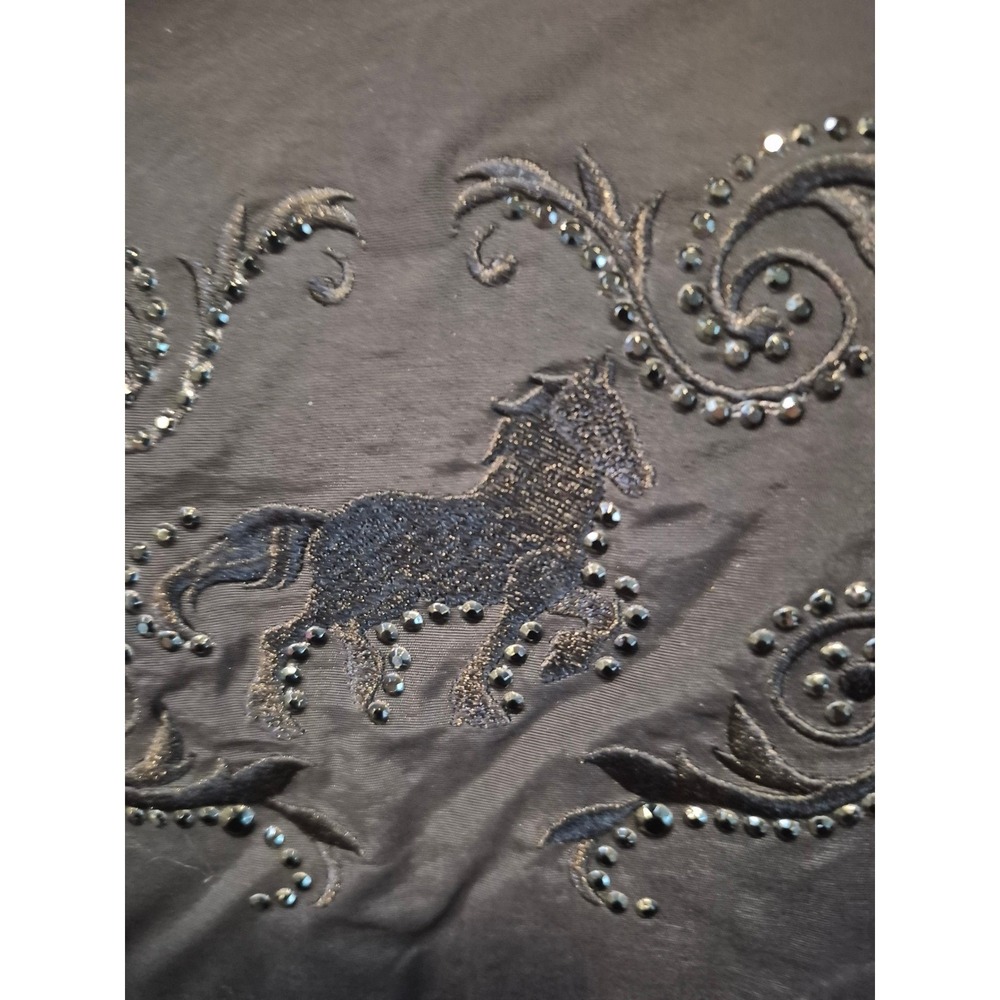 Cowgirl Hardware Black Embellished Puffer Vest‎ Western Style Women's Size M - Picture 11 of 12